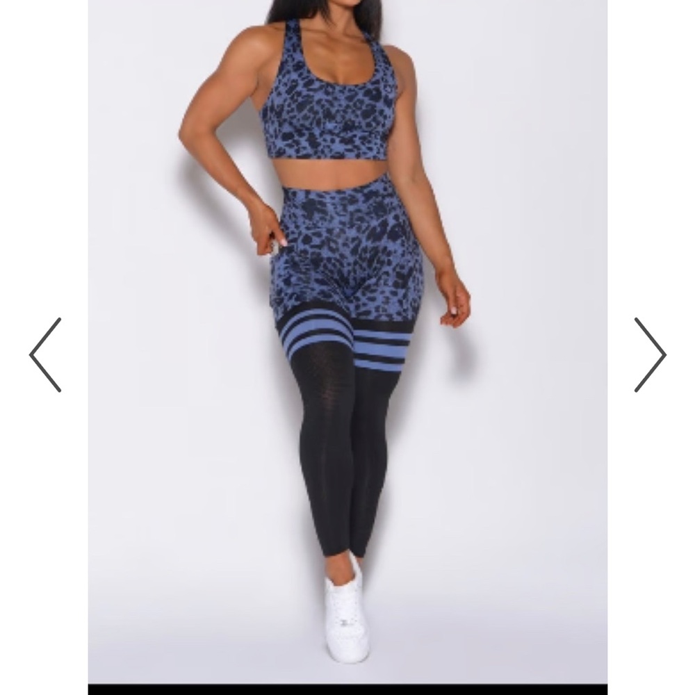 Blue Leopard Print Leggings